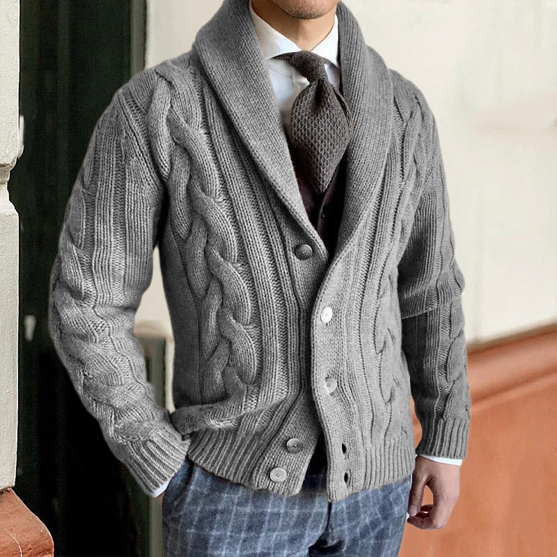 Men's Acrylic Knitted Cardigan for Warmth, Comfort, and Effortless Style