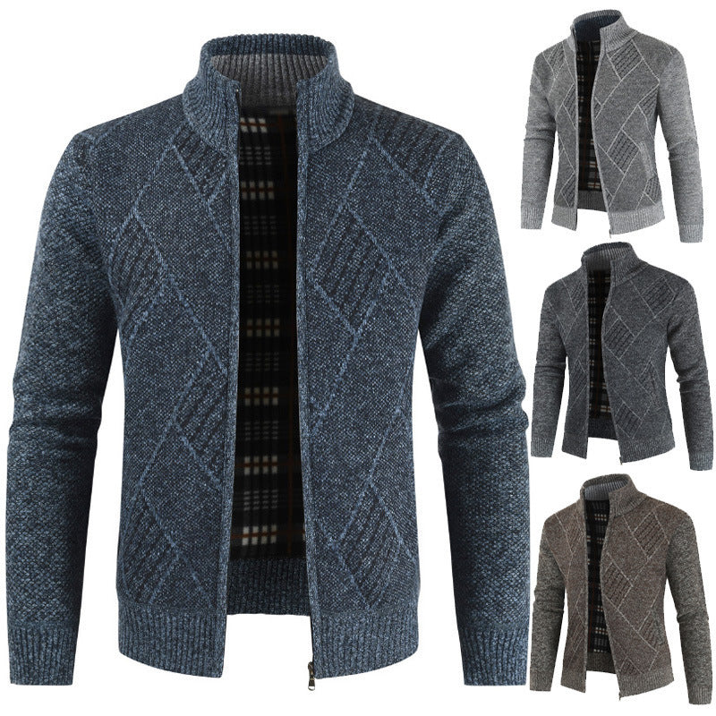Men's Slim Fit Formal Cardigan Sweater Jacket For Business Casual