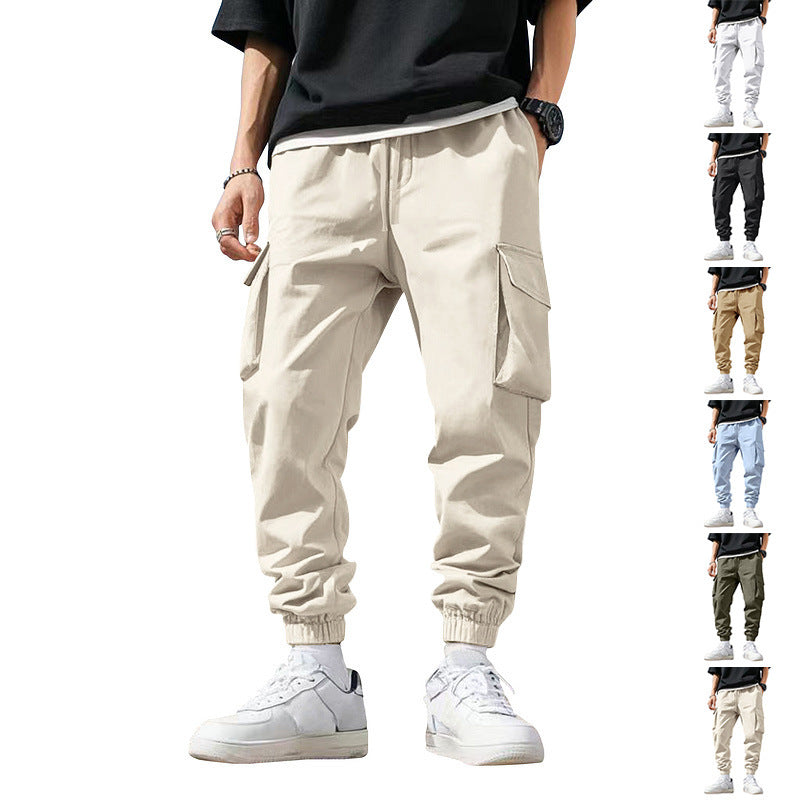 Men’s Loose Fit Cargo Joggers for Sporty Casual Street Style