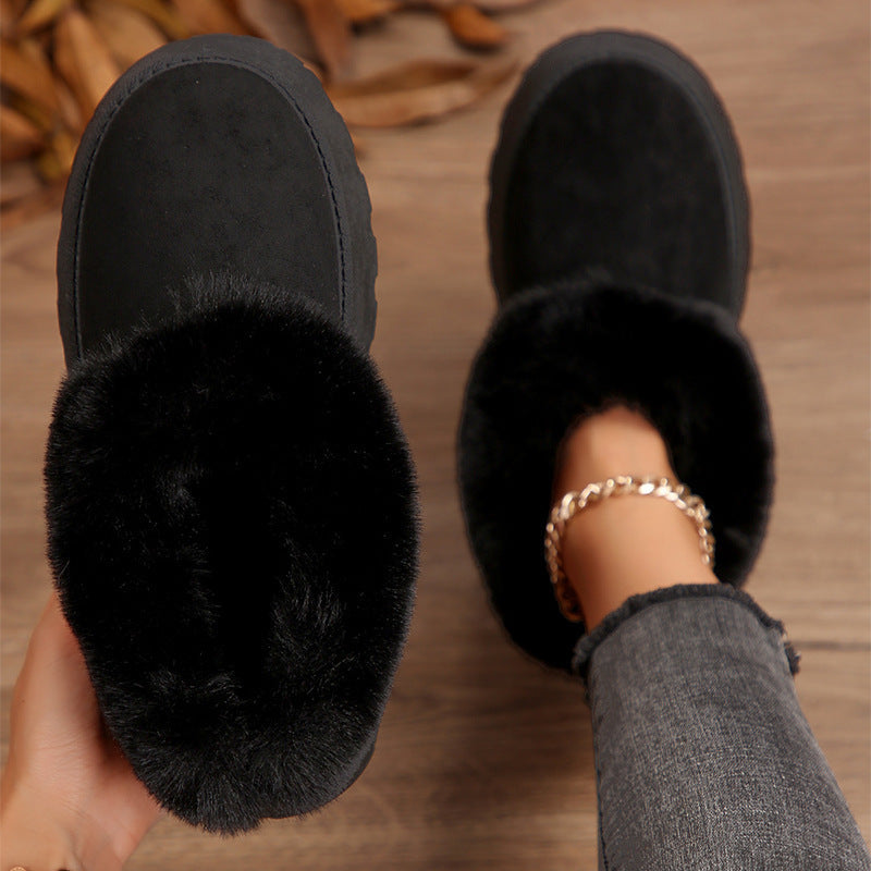 Women's Cozy Cotton Plush Boots for Indoor and Outdoor Warmth