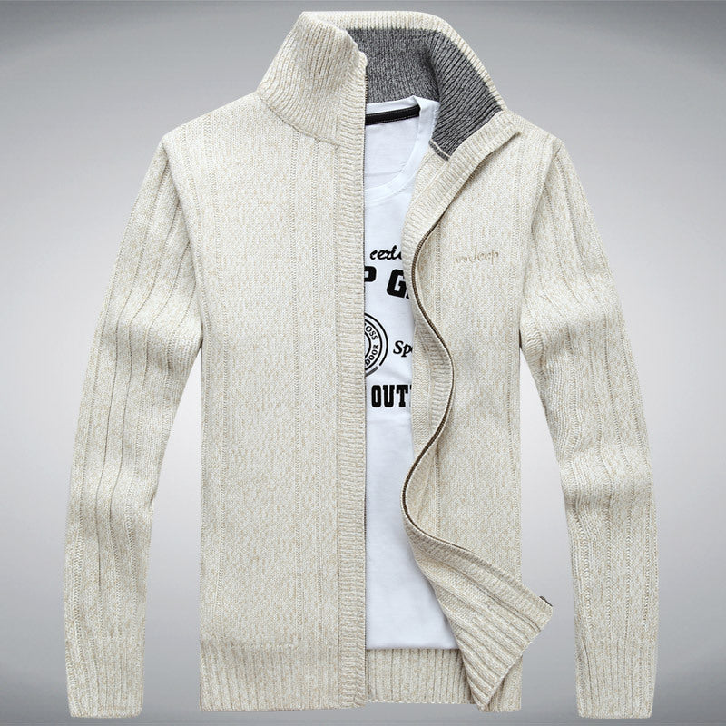 Men's Oversized Casual Sweater Cardigan Jacket With Soft Polyester Fabric