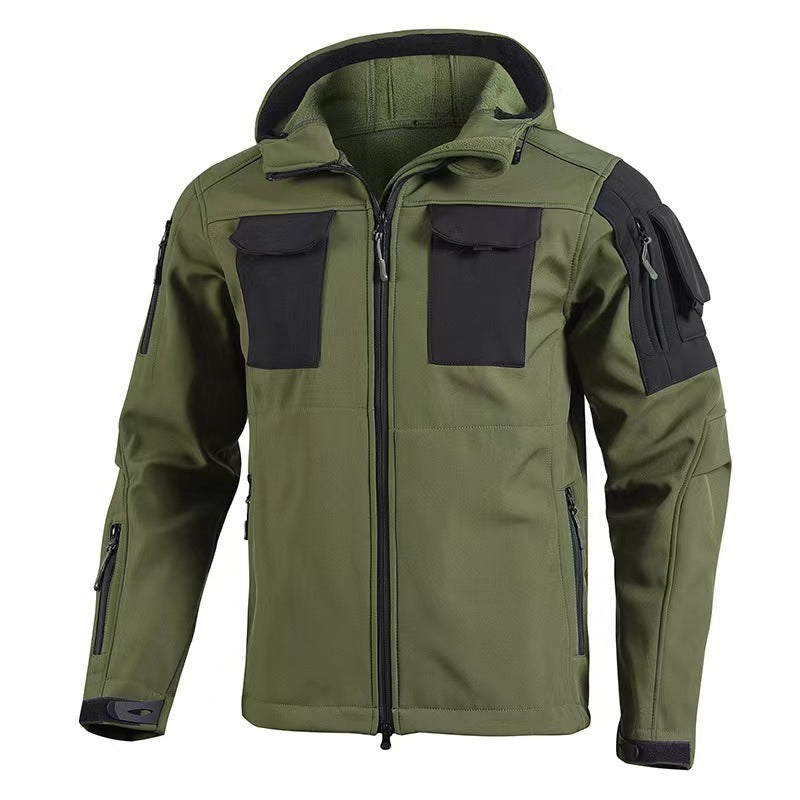 Men's Soft Shell Fleece Lined Waterproof Windproof Outdoor Jacket