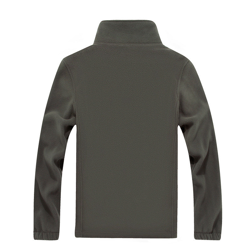 Men's Warm Fleece Cardigan Jacket Formal Coat With Fur Lining