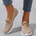 Womens Chain Flats Shoes - Women Mesh Sports Walking Shoes