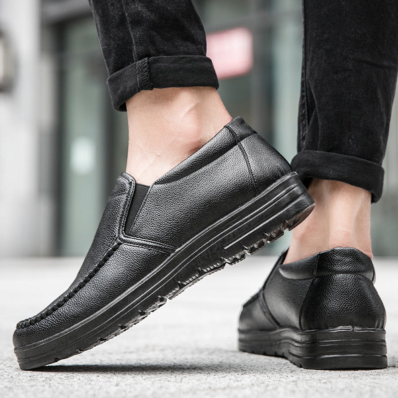 Men's Stylish Lightweight Leather Shoes for Business and Casual Wear