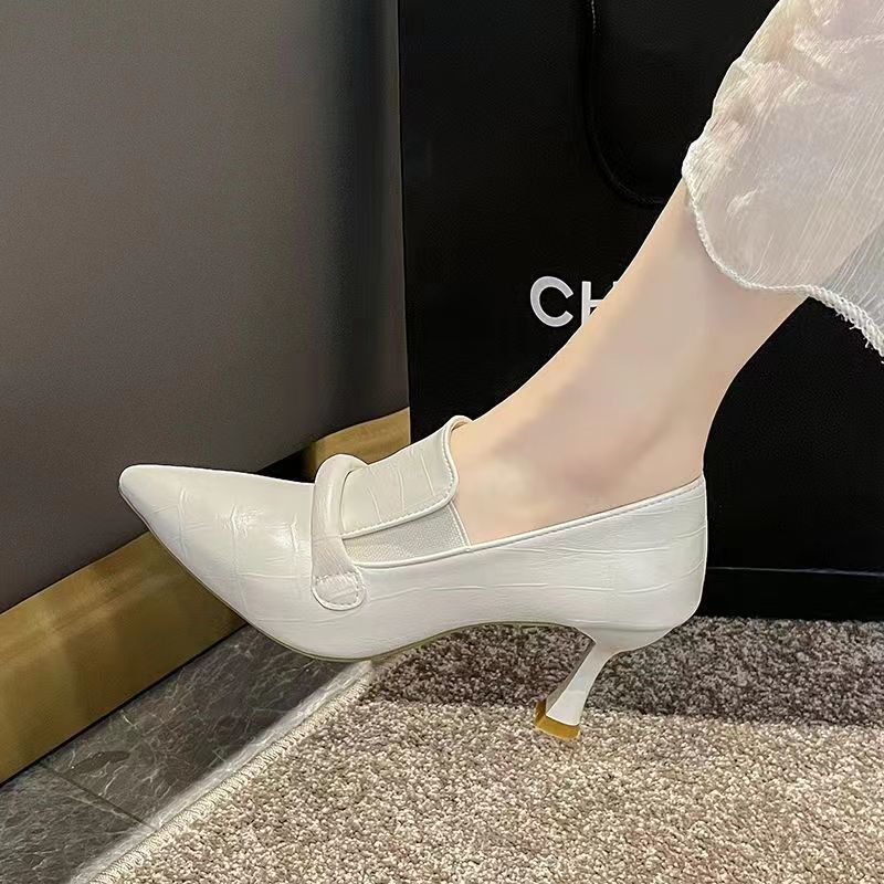 Womens Soft Leather Stiletto High Heel Shoes | Comfortable For Summer