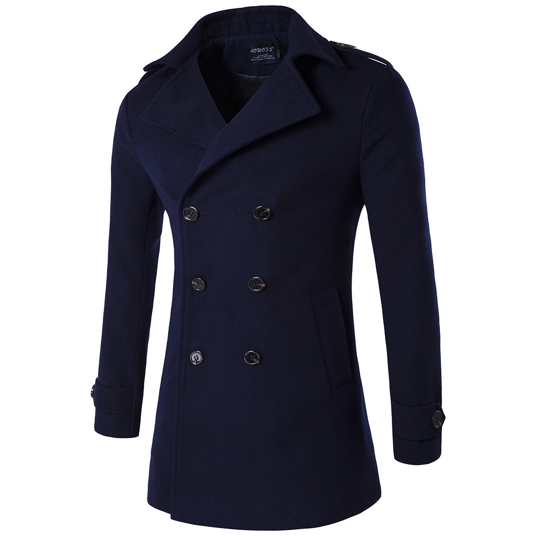 Men's Double Breasted Trench Coat Elegant Winter Classic Fashion