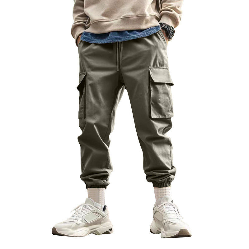 Men’s Loose Fit Cargo Joggers for Sporty Casual Street Style