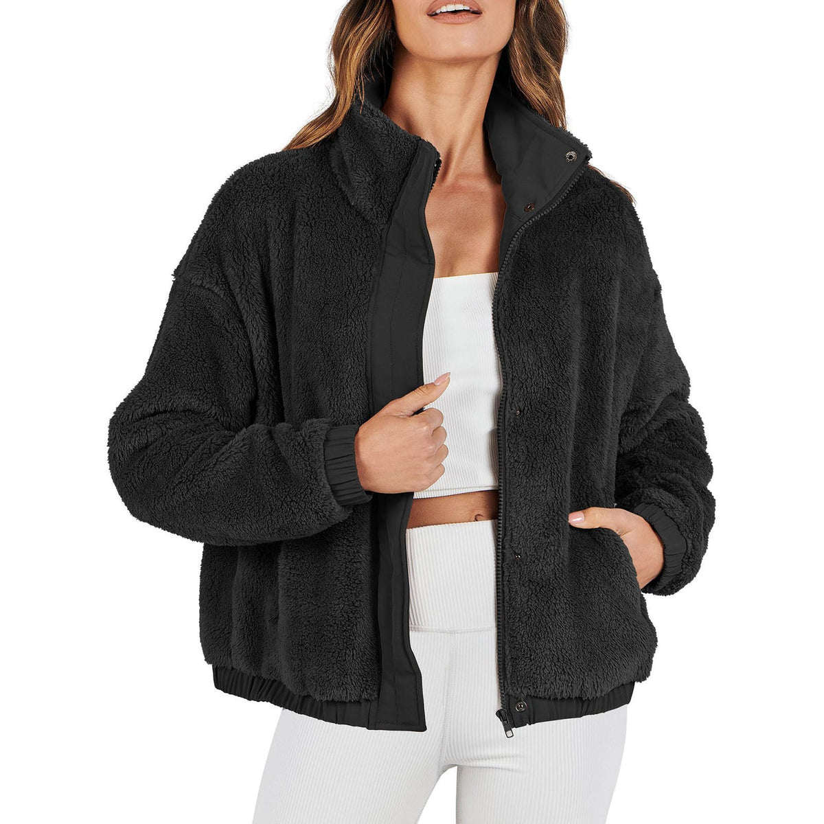 Women's Soft Plush Loose Warm Casual Streetwear Jacket