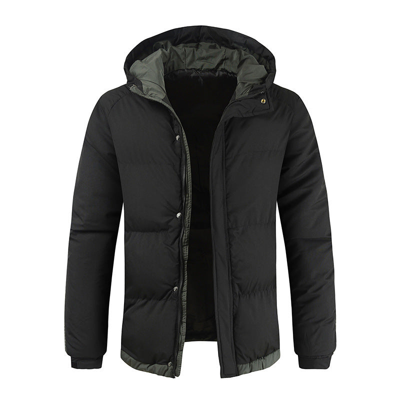 Men's Thickened Cotton Puffer Jacket Warm Winter Padded Down Coat
