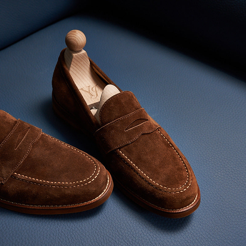 Men’s Handmade Retro Leather Loafers for Timeless Everyday Style
