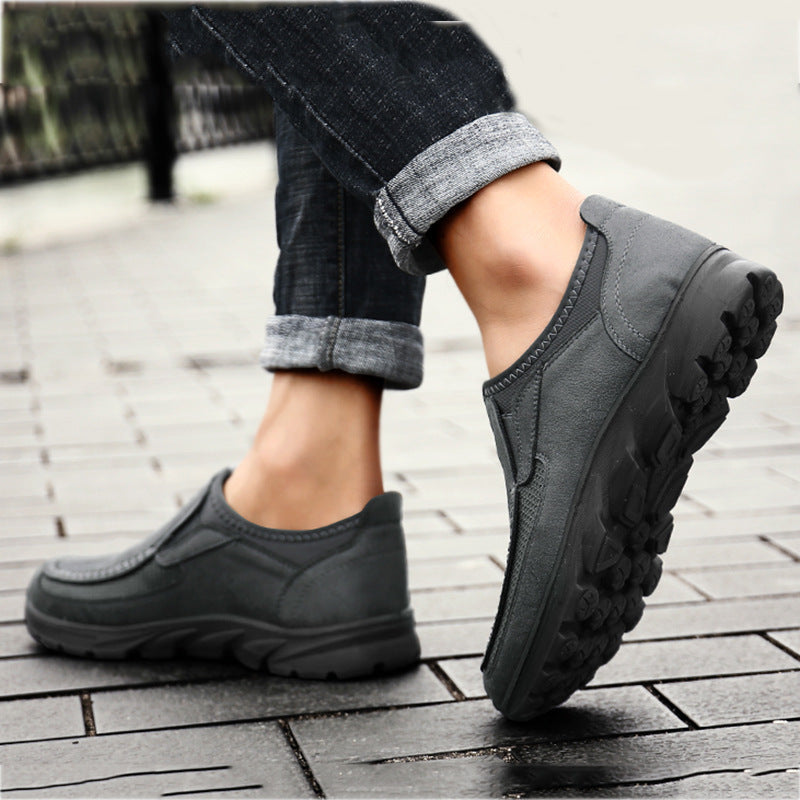 Men's Casual Loafers Comfortable Slip On Rubber Sole Shoes