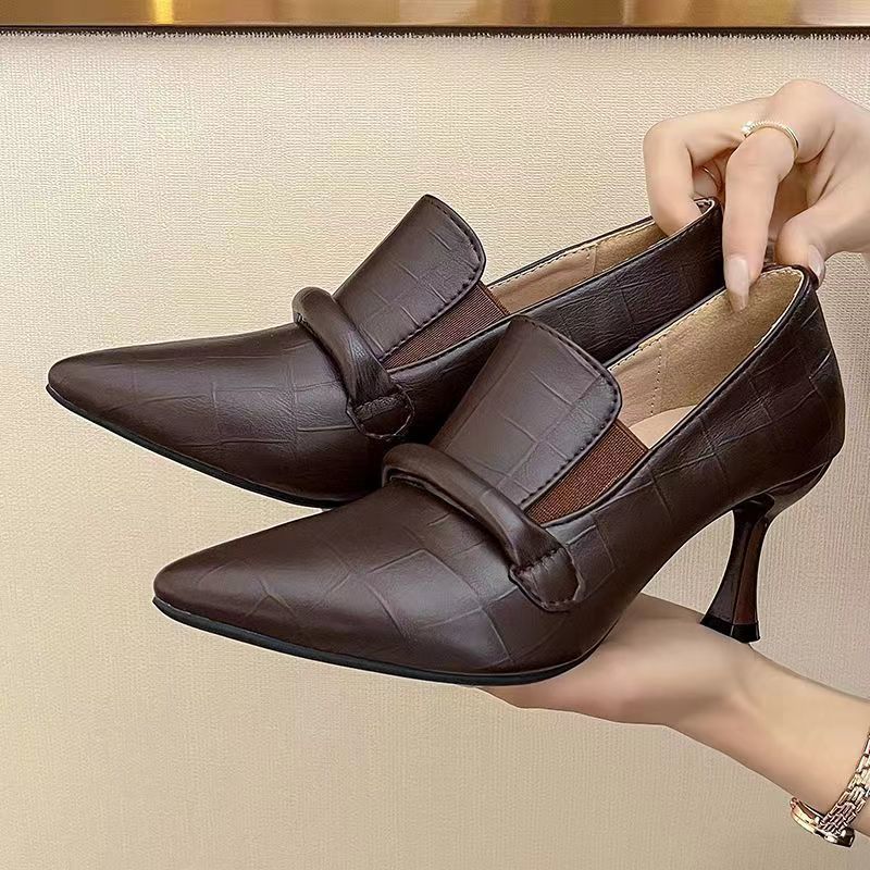 Womens Soft Leather Stiletto High Heel Shoes | Comfortable For Summer