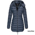Women's Hooded Padded Cotton Long Sleeve Winter Parka Jacket