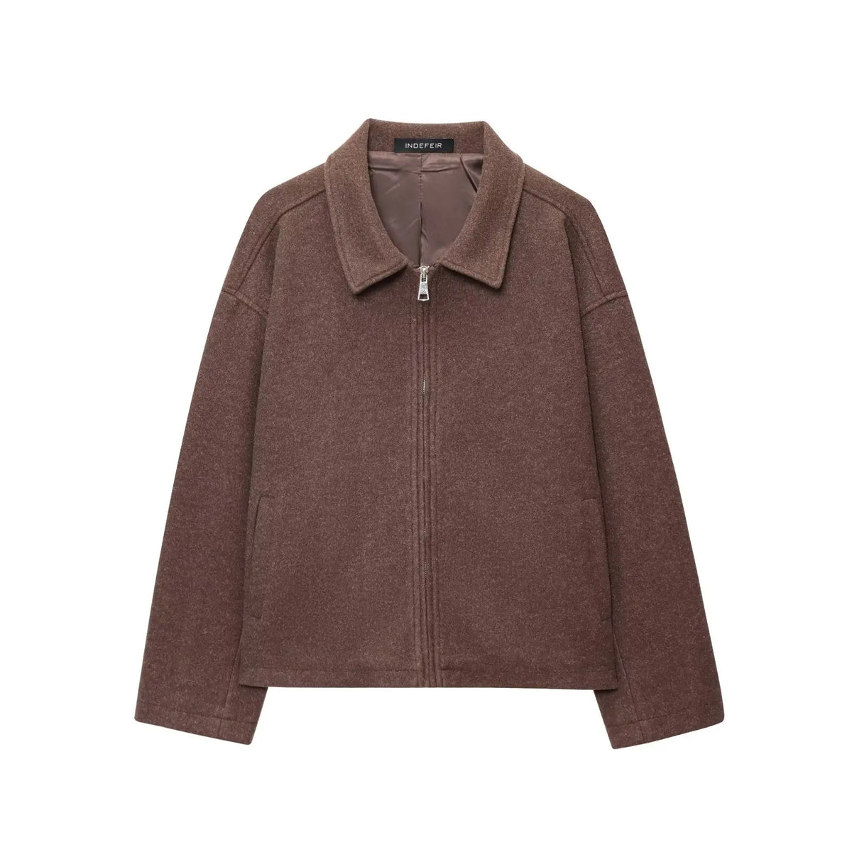 Women's Lapel Woolen Textured Casual Versatile Streetwear Jacket