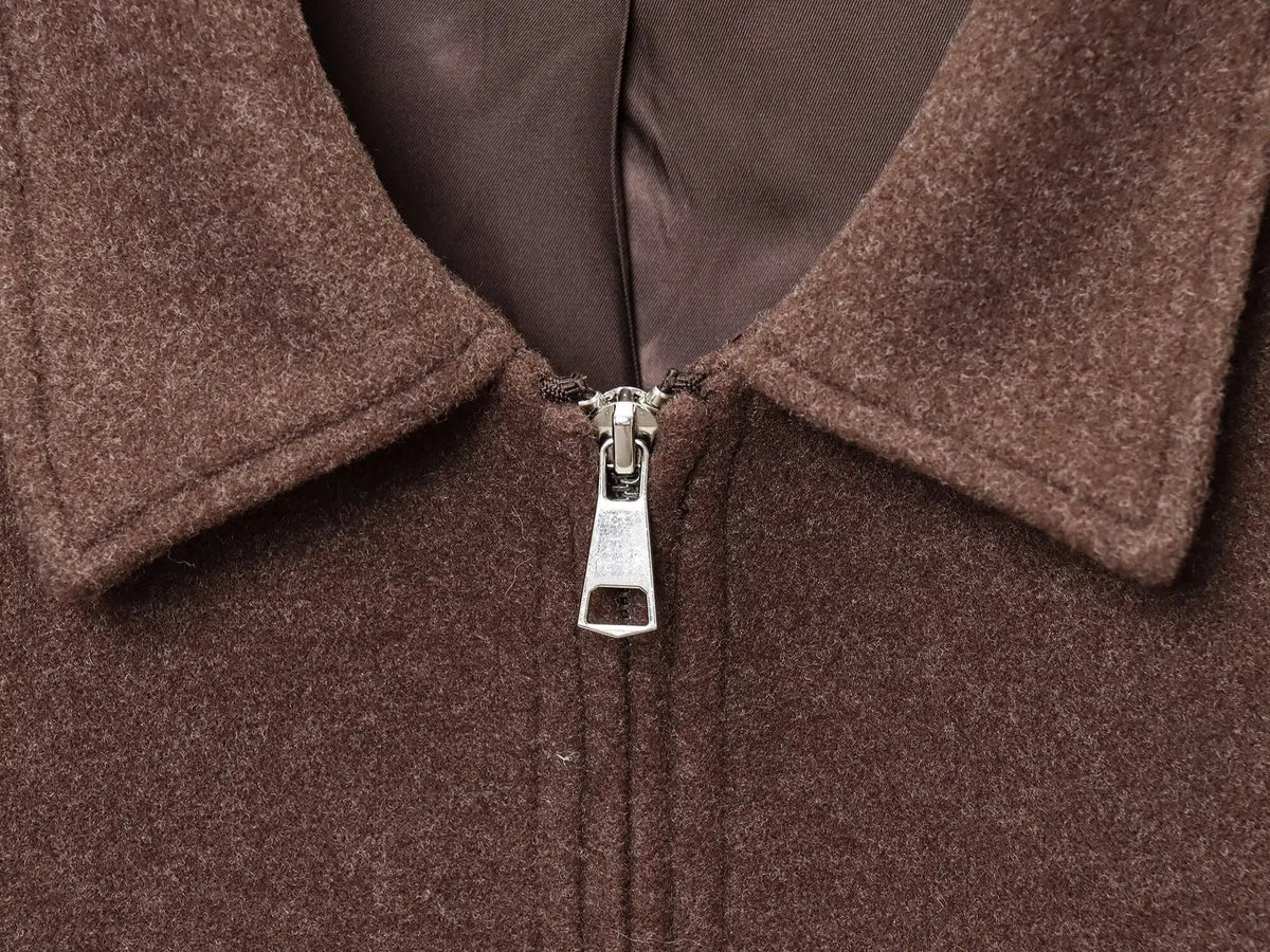 Women's Lapel Woolen Textured Casual Versatile Streetwear Jacket