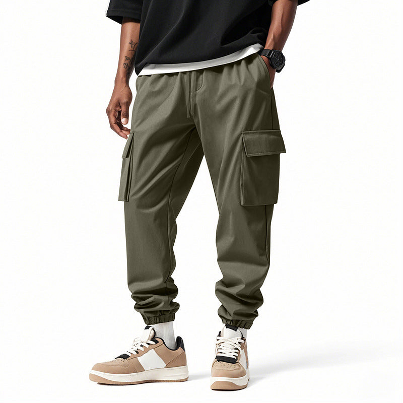 Men’s Loose Fit Cargo Joggers for Sporty Casual Street Style