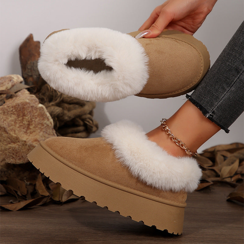 Women's Cozy Cotton Plush Boots for Indoor and Outdoor Warmth