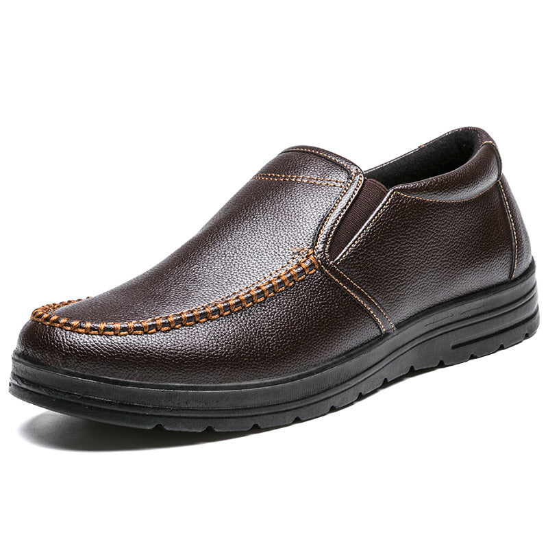 Men's Stylish Lightweight Leather Shoes for Business and Casual Wear