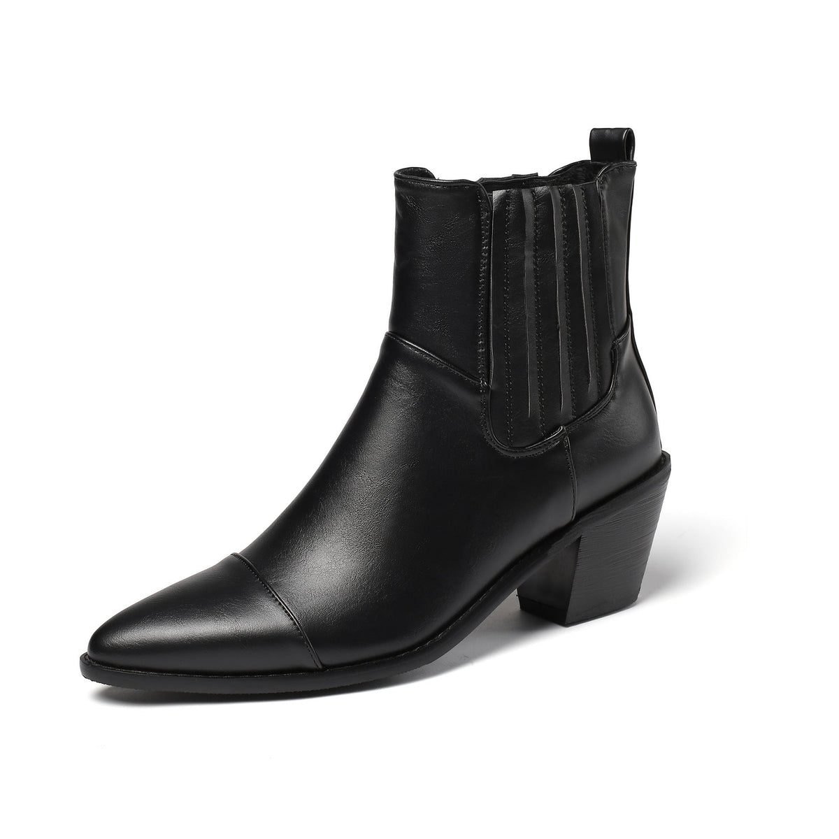 Women's Mid Heel Martin Boots Simple Stylish Solid Color