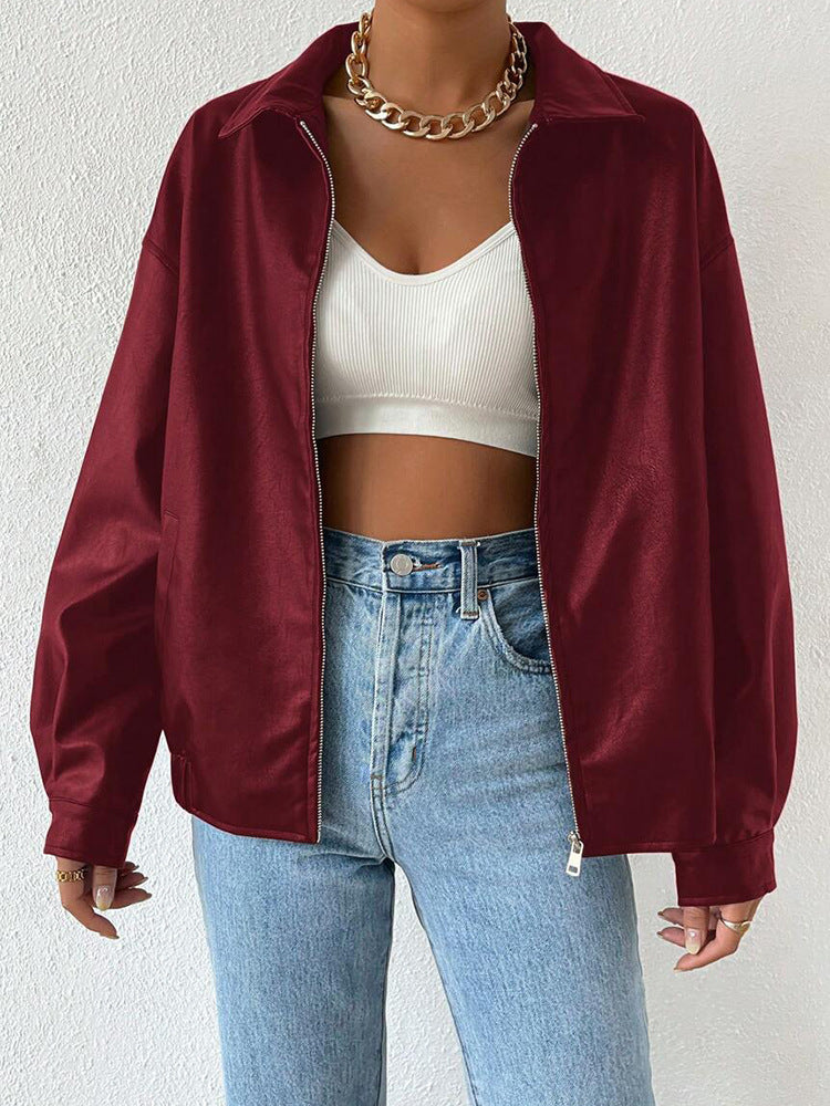 Women's PU Leather Winter Coat for Effortless Chic and Warmth
