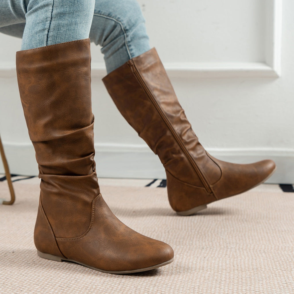 Women's Western Leather Cowboy Boot - Soft & Comfortable