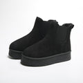 Women's Thick Platform Ankle Boots with Plush Lining for Winter