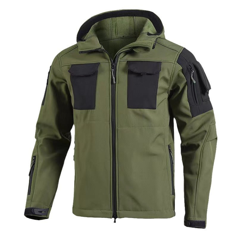 Men's Soft Shell Fleece Lined Waterproof Windproof Outdoor Jacket